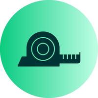 Measuring Tape Dual Tone Gradient Circle Icon vector