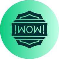 Wow Dual Tone Gradient Circle Icon vector