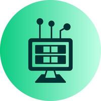 Digital Disruption Dual Tone Gradient Circle Icon vector