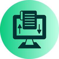 Digitalization Dual Tone Gradient Circle Icon vector