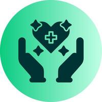 Self Consciousness Dual Tone Gradient Circle Icon vector