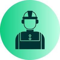 Technician Dual Tone Gradient Circle Icon vector