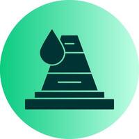 Traffic Cone Dual Tone Gradient Circle Icon vector