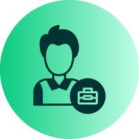 Employment Dual Tone Gradient Circle Icon vector