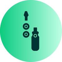 Screwdriver Dual Tone Gradient Circle Icon vector