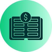 Ledger Dual Tone Gradient Circle Icon vector