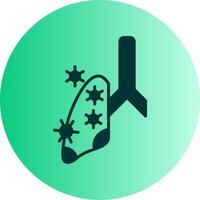 Tuberculosis Germs Dual Tone Gradient Circle Icon vector