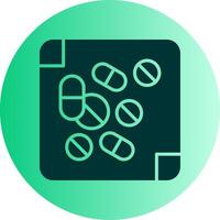 Medicine Dual Tone Gradient Circle Icon vector
