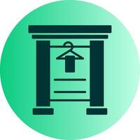 Changing Room Dual Tone Gradient Circle Icon vector