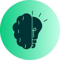 Brainstroming Dual Tone Gradient Circle Icon vector