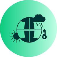 Climate Change Dual Tone Gradient Circle Icon vector