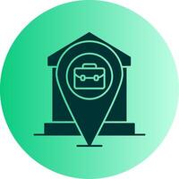Remote Working Dual Tone Gradient Circle Icon vector