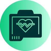 Pulse Oximeter Dual Tone Gradient Circle Icon vector
