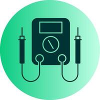 Multimeter Dual Tone Gradient Circle Icon vector