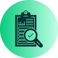 Auditing Dual Tone Gradient Circle Icon vector