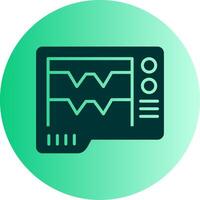 Ecg Dual Tone Gradient Circle Icon vector