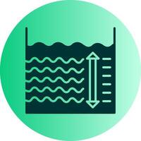 Depth Dual Tone Gradient Circle Icon vector