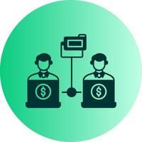 Remote Access Of Files Dual Tone Gradient Circle Icon vector