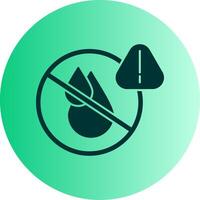 No Water Dual Tone Gradient Circle Icon vector