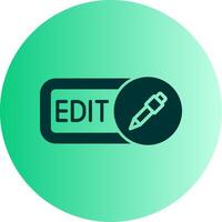 Edit Dual Tone Gradient Circle Icon vector