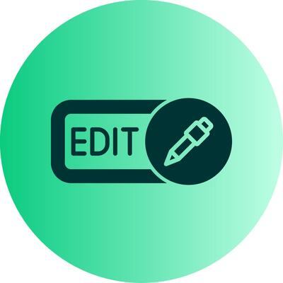 Edit Dual Tone Gradient Circle Icon