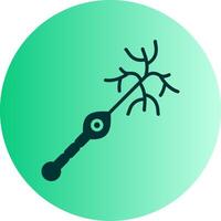 Unipolar Neuron Dual Tone Gradient Circle Icon vector