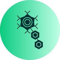 Neuron Dual Tone Gradient Circle Icon vector
