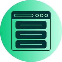 Web Menu Dual Tone Gradient Circle Icon vector