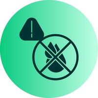 No Clean Water Dual Tone Gradient Circle Icon vector