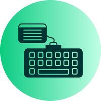 Keyboard Dual Tone Gradient Circle Icon vector