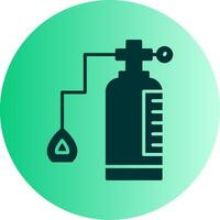 Oxygen Tank Dual Tone Gradient Circle Icon vector