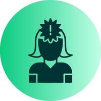 Panic Dual Tone Gradient Circle Icon vector