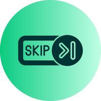 Skip Dual Tone Gradient Circle Icon vector