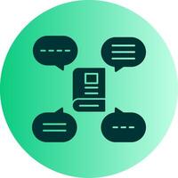 Discussion Group Dual Tone Gradient Circle Icon vector