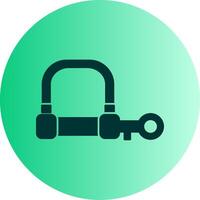 Wire Lock Dual Tone Gradient Circle Icon vector