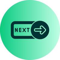 Next Dual Tone Gradient Circle Icon vector