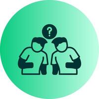 Virus Spread Dual Tone Gradient Circle Icon vector