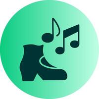Tap Music Dual Tone Gradient Circle Icon vector