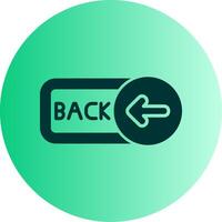 Back Dual Tone Gradient Circle Icon vector