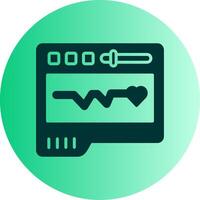 Pacemaker Dual Tone Gradient Circle Icon vector