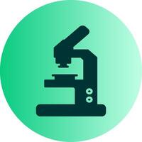 Microscope Dual Tone Gradient Circle Icon vector