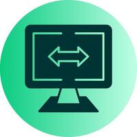 Gap Measurement Dual Tone Gradient Circle Icon vector