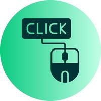 Click Dual Tone Gradient Circle Icon vector