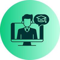 OnDual Tone Gradient Circle Teacher Dual Tone Gradient Circle Icon vector