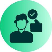 Motivation Dual Tone Gradient Circle Icon vector