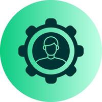 Customer Relationship Dual Tone Gradient Circle Icon vector