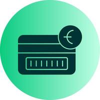 Tap To Pay Dual Tone Gradient Circle Icon vector