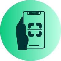 Scanner Dual Tone Gradient Circle Icon vector