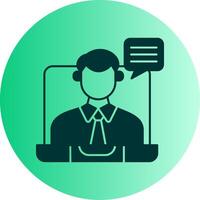 Virtual Meeting Dual Tone Gradient Circle Icon vector