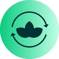 Zero Waste Dual Tone Gradient Circle Icon vector